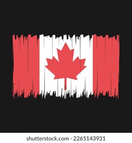 Canada Flag Brush Vector Illustration