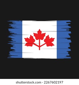 Canada Flag Brush Vector Illustration