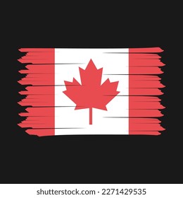 Canada Flag Brush Vector Illustration