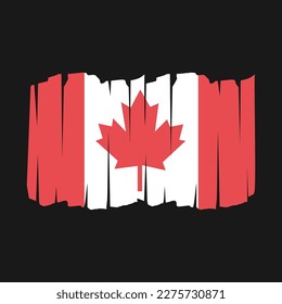 Canada Flag Brush Vector Illustration