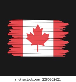 Kanada-Flagge - Vektorgrafik mit Pinselstrich
