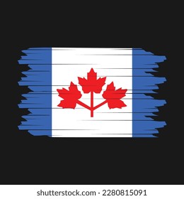 Canada Flag Brush Vector Illustration