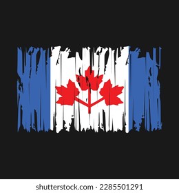 Ilustración del vector de pincel de bandera de Canadá