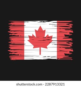 Canada Flag Brush Vector Illustration