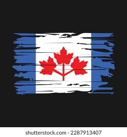 Canada Flag Brush Vector Illustration