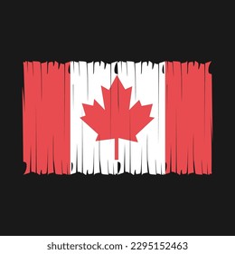Canada Flag Brush Vector Illustration