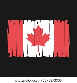 Canada Flag Brush Vector Illustration