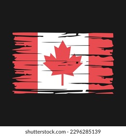 Canada Flag Brush Vector Illustration