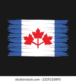 Ilustración del vector de pincel de bandera de Canadá