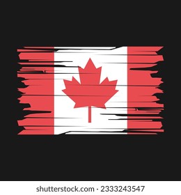 Canada Flag Brush Vector Illustration