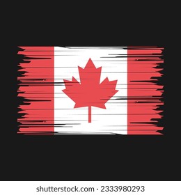 Canada Flag Brush Vector Illustration