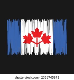 Canada Flag Brush Vector Illustration