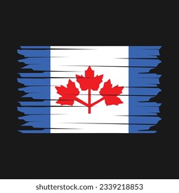 Canada Flag Brush Vector Illustration