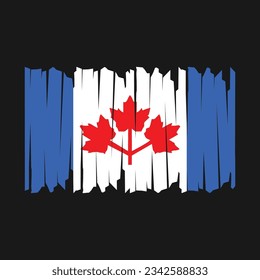 Canada Flag Brush Vector Illustration