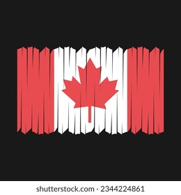 Canada Flag Brush Vector Illustration