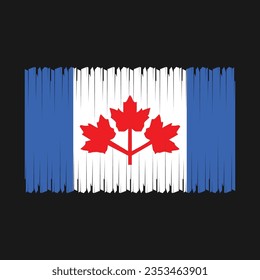 Ilustración del vector de pincel de bandera de Canadá