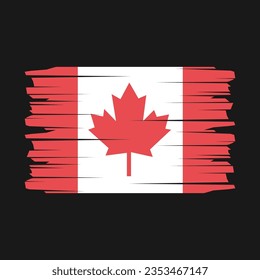 Canada Flag Brush Vector Illustration
