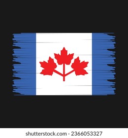 Ilustración del vector de pincel de bandera de Canadá