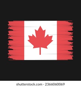 Canada Flag Brush Vector Illustration