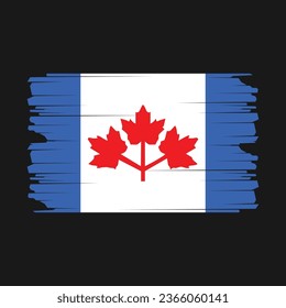 Ilustración del vector de pincel de bandera de Canadá