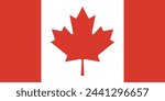 Canada flag. Canadian flag. Canada Day. Vector illustration