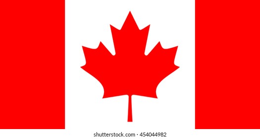 Canada flag, Canadian official colors and proportion correctly. vector.