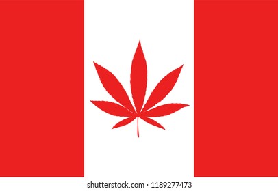 Canada Flag Cannabis
