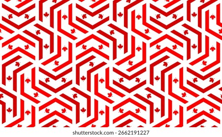 canada flag chevron pattern. geometric background for decoration and etc. vector illustration