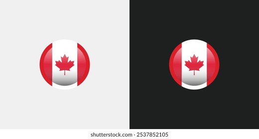 Canada Flag Circle National Flag