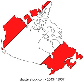 Canada flag color map