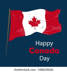 Canada flag. Day of Canada celebration - vector illustration. 