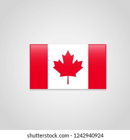 Canada Flag Vector Illustration On White Stock Vector (Royalty Free ...