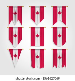 Canada Flag in Different shapes, Flag of Canada in Various Shapes