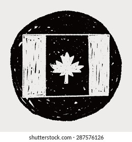 Canada flag doodle