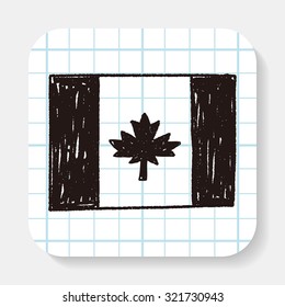 Canada flag doodle