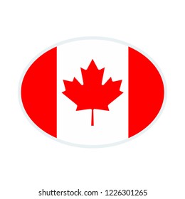 Canada flag. Canada ellipse flag.