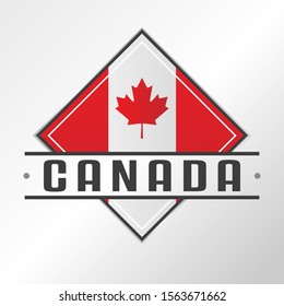Canada Flag Emblema. Vector Design National. Illustration Country Symbol.