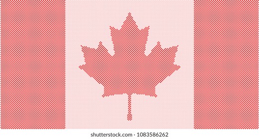 canada flag filled with red and white dots