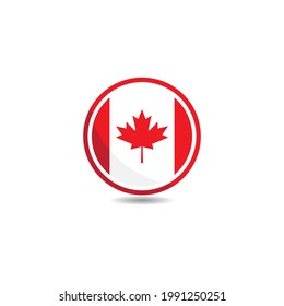 Canada flag flat design vector
