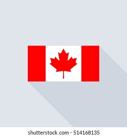 Canada flag , flat design vector with official proportion