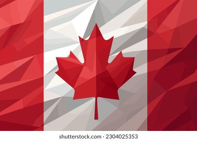 ilustración vectorial geométrica de la bandera canadá