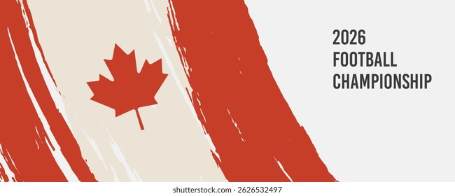 Canada flag with grunge brush stroke concept