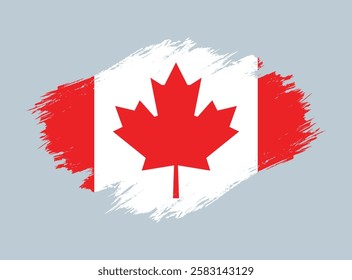 canada flag grunge vector design