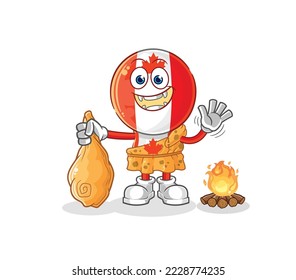 the canada flag head ancient cartoon. cartoon mascot vector