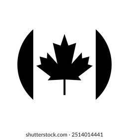 Canada flag icon illustrated on background