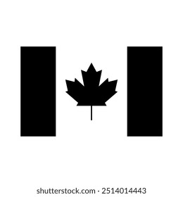 Symbol der Kanadaflagge auf abgebildetem Hintergrund