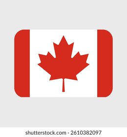 Canada Flag icon. Official vector Canadian flag isolated on white background