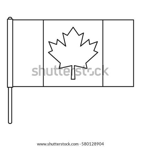 Canada flag icon. Outline illustration of Canada flag vector icon for web