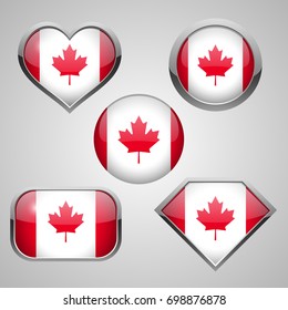 canada flag icon theme. vector illustration