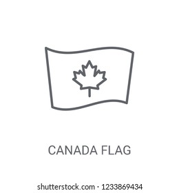 Canada flag icon. Trendy Canada flag logo concept on white background from Country Flags collection. Suitable for use on web apps, mobile apps and print media.